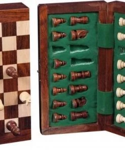 Engelhart Longfield Games Schaakset 9 X 17 Cm - Magnetisch/Opklapbaar