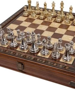 Helena Wood Art Handgemaakte Houten Schaakbord Met Opbergsysteem - Metalen Schaakstukken - Luxe Uitgave - Schaakspel - Schaakset - Schaken - Chess - 40 X 40 Cm 15 Helena Wood Art Handgemaakte Houten Schaakbord Met Opbergsysteem - Metalen Schaakstukken - Luxe Uitgave - Schaakspel - Schaakset - Schaken - Chess - 40 X 40 Cm -klassieke-spellen Winkel 550x375 2
