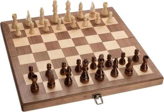 Philos Schaak Kassette Walnoot Groot Veld 42 Mm, Koningshoogte 80 Mm 4 Philos Schaak Kassette Walnoot Groot Veld 42 Mm, Koningshoogte 80 Mm - Afbeelding 2