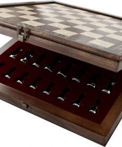 Helena Wood Art Handgemaakte Houten Schaakbord Met Opbergsysteem - Metalen Schaakstukken - Luxe Uitgave - Schaakspel - Schaakset - Schaken - Chess - 40 X 40 Cm 17 Helena Wood Art Handgemaakte Houten Schaakbord Met Opbergsysteem - Metalen Schaakstukken - Luxe Uitgave - Schaakspel - Schaakset - Schaken - Chess - 40 X 40 Cm -klassieke-spellen Winkel 550x377 3