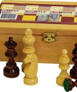 Abbey Game Schaakstukken - 87 Mm - Zwart/Wit