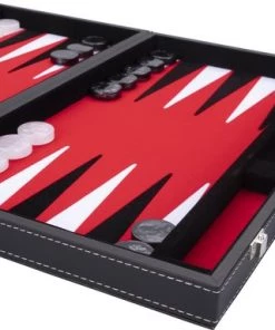 Longfield Backgammon 15"inch Zwart Rood En Wit Ingelegd Vilt 9 Longfield Backgammon 15"inch Zwart Rood En Wit Ingelegd Vilt -klassieke-spellen Winkel 550x384 6