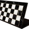 Yenig?n Tavla Inklapbaar Schaakbord Zwart/wit - Hout - Marmer Print - Zwarte Rand - Luxe Uitvoering - Maat XL 37cm -klassieke-spellen Winkel 550x387 6