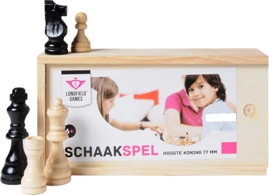 Longfield Darts Schaakstukken In Kistje Koning 77mm - Essenhout 7 Longfield Darts Schaakstukken In Kistje Koning 77mm - Essenhout - Afbeelding 5