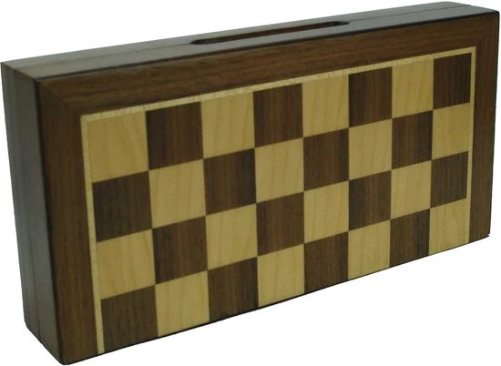 HOT Games Schaakcassette Magnetisch Walnoot 23x23x2 Cm 5 HOT Games Schaakcassette Magnetisch Walnoot 23x23x2 Cm - Afbeelding 3