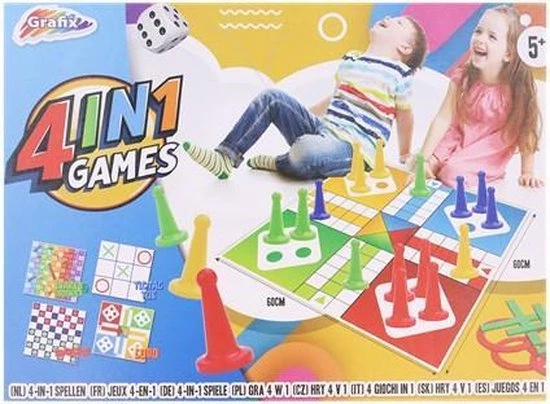 Universeel Merk Extra Grote Spellendoos 4 In 1 - Bevat Meerdere Spellen, Waaronder Dammen En Ludo - XL-formaat Met Grote Pionnen - Geschikt Voor Binnen En Buiten 5 Universeel Merk Extra Grote Spellendoos 4 In 1 - Bevat Meerdere Spellen, Waaronder Dammen En Ludo - XL-formaat Met Grote Pionnen - Geschikt Voor Binnen En Buiten - Afbeelding 3