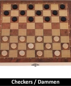 SuperiorShopping 3 In 1 Schaakset, Checkersbord En Backgammon Schaakspel Inclusief Schaakstukken En Stenen - Opklapbaar Schaakbord - Schaken - Dammen - 39 X 39 Cm -klassieke-spellen Winkel 550x408 1