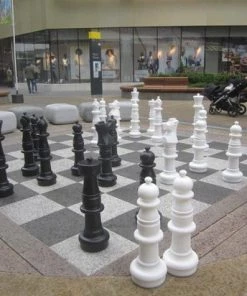 New XXXL Giga Schaakset, Tot 94 Cm Hoog, UV Bestendig Standaard