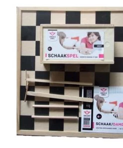 Longfield Compleet Schaakspel Met Schaakbord En Schaakstukken + Gratis 2 Toverstokjes, Propellerstokjes