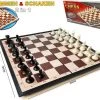 Magnetisch Schaak- En Dambord - Schaakstukken En Damstukken - Schaakspel - Damspel - Chess Set - Schaken - Dammen - Hout - Opklapbaar -klassieke-spellen Winkel 550x418
