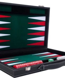Longfield Backgammon 18 Inch Groen/rood/wit Ingelegd Vilt -klassieke-spellen Winkel 550x429 5