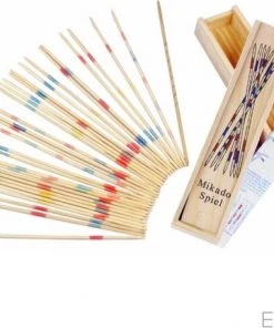 ESTARK Mikado Spel - Houten Mikado Game - Luxe Edition - 42-delig - In Houten Kistje - Met Spelregels - 20CM - Spel Houten Stokjes - Gezelschapsspel - MIKADO -klassieke-spellen Winkel 550x431 5