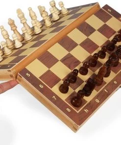 Fedec Magnetische Schaakset - 29x29CM - Compacte Set - Hout -klassieke-spellen Winkel 550x433 3