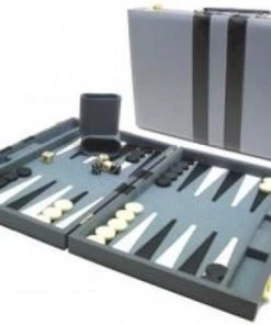 Hotsports Hot Sports Backgammon Koffer Grijs 38x24