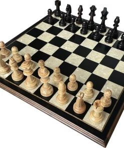 Helena Wood Art Handgemaakte Houten Schaakbord Met Schaakstukken - Luxe Uitgave - Hoge Kwaliteit - Schaakspel - Schaakset - Schaken - Volwassenen - Chess - 40 X 40 Cm -klassieke-spellen Winkel 550x438 1