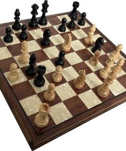 Helena Wood Art Handgemaakte Houten Schaakbord Met Schaakstukken - Luxe Uitgave - Hoge Kwaliteit - Schaakspel - Schaakset - Schaken - Volwassenen - Chess - 40 X 40 Cm -klassieke-spellen Winkel 550x440 4