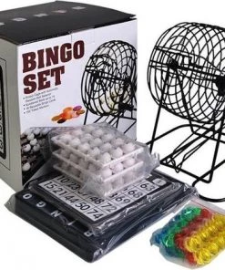 Merkloos Bingo Spel - Bingomolen - Bingoballen - Bingo Kaarten - Fiches - Spelbord - Bingo Molen - Metaal - Lotto Kinderspel -klassieke-spellen Winkel 550x448