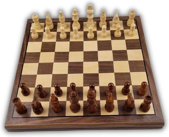 Traagoods.com Houten Schaakbord - Inklapbaar - Degelijk Houten Bord Met Houten Schaakstukken - 30x30 7 Traagoods.com Houten Schaakbord - Inklapbaar - Degelijk Houten Bord Met Houten Schaakstukken - 30x30 - Afbeelding 5