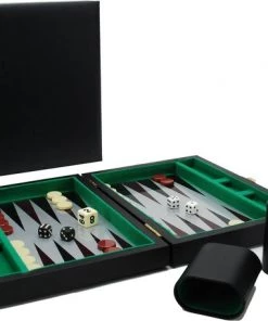 Bordspel Hot Games Backgammon Koffer Magnetisch Zwart 23x17