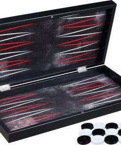 Yenig??n Tavla Klassiek Leren Backgammon Koffer - Turks Tavla - Maat XXL 48cm