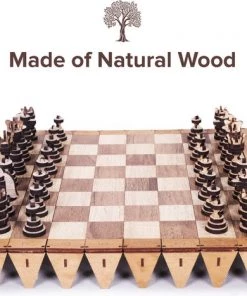 HappyWoods - Handgemaakt Plooibaar Schaakspel - Houten Schaakbord Met Schaak Stukken - Schaakset - Schaakspellen – Schaakspel Hout Volwassenen – Schaakborden Kinderen - 22 X 22cm -klassieke-spellen Winkel 550x467 1