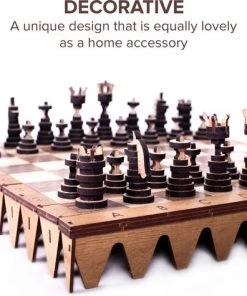 HappyWoods - Handgemaakt Plooibaar Schaakspel - Houten Schaakbord Met Schaak Stukken - Schaakset - Schaakspellen Schaakspel Hout Volwassenen Schaakborden Kinderen - 36 X 36cm -klassieke-spellen Winkel 550x475 12