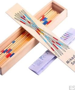 ESTARK Mikado Spel - Houten Mikado Game - Luxe Edition - 42-delig - In Houten Kistje - Met Spelregels - 20CM - Spel Houten Stokjes - Gezelschapsspel - MIKADO -klassieke-spellen Winkel 550x478 4