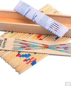 ESTARK Mikado Spel - Houten Mikado Game - Luxe Edition - 42-delig - In Houten Kistje - Met Spelregels - 20CM - Spel Houten Stokjes - Gezelschapsspel - MIKADO -klassieke-spellen Winkel 550x478 5