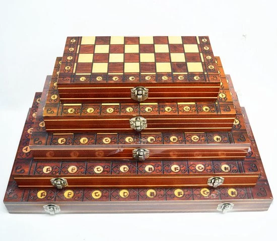 Shagam 3-in-1 Bordspel - 39 Cm - Magnetisch - Schaakbord - Dambord - Backgammon - Schaakspel - Schaakset - Schaken - Dammen - Met Schaakstukken - Chess - Hout - Opklapbaar 12 Shagam 3-in-1 Bordspel - 39 Cm - Magnetisch - Schaakbord - Dambord - Backgammon - Schaakspel - Schaakset - Schaken - Dammen - Met Schaakstukken - Chess - Hout - Opklapbaar - Afbeelding 10