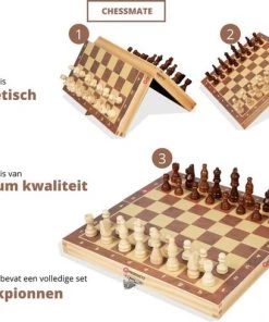 Qproducts Chessmate Inclusief Ebook Magnetisch Schaakspel Schaakbord Schaakbord Met Schaakstukken Schaakset Schaakspellen Schaakspel Hout Volwassenen Schaakborden Kinderen -klassieke-spellen Winkel 550x489 2