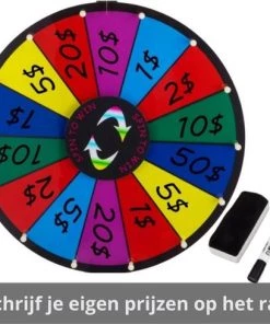 Hoobi® Rad Van Fortuin | Met Tripod | Draairad | 14 Te Beschrijven Vakken | Draaiwiel | Gezelschapsspel | Met Markeerstiften En Wisser | Opvouwbaar | Ø 46 Cm -klassieke-spellen Winkel 550x489 3