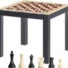 Merkloos Tafeltje Met Schaakbord Print Incl. Stukken - Zwart - MET Opdruk Stukken -klassieke-spellen Winkel 550x492 7
