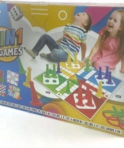 Extra Grote Spellendoos 4 In 1 Van WDMT™ | Bevat Meerdere Spellen, Waaronder Dammen En Mens-erger-je-niet | XL-formaat Met Grote Pionnen | Geschikt Voor Binnen En Buiten