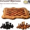 HappyWoods - Handgemaakte Olijfhouten Rustic Schaakspel - Rood 49 Cm - Olijfhouten Schaakbord Met Schaak Stukken - Schaakset - Schaakspellen Schaakspel Hout Volwassenen Schaakborden Kinderen - Cadeau (+ Gratis Beeswax ) -klassieke-spellen Winkel 550x500 3