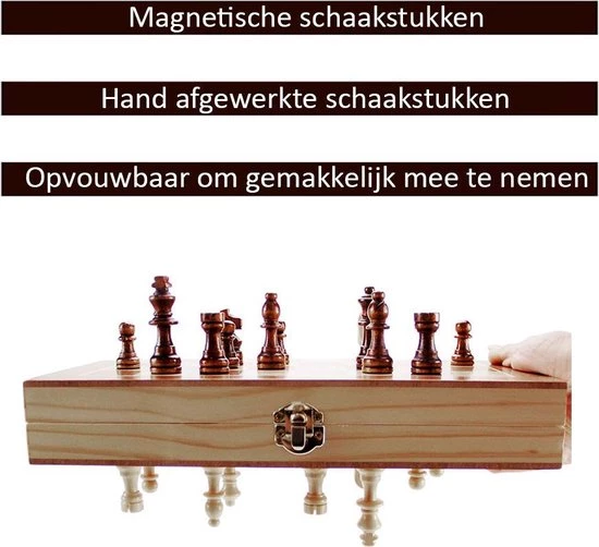 Merkloos Magnetisch Schaakbord Met Schaakstukken - Schaakset - Schaakspel - Co Rdinaten- Opklapbaar - 39 X 39 Cm 9 Merkloos Magnetisch Schaakbord Met Schaakstukken - Schaakset - Schaakspel - Co Rdinaten- Opklapbaar - 39 X 39 Cm - Afbeelding 7