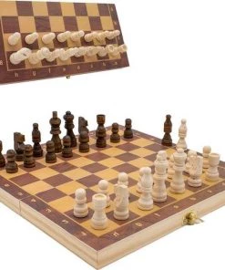 Sonnon Schaakset | Schaakbord | Schaakspel | Schaakset Met Schaakstukken | Hout | Gratis E-book