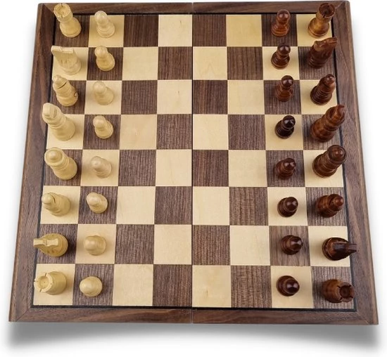 Traagoods.com Houten Schaakbord - Inklapbaar - Degelijk Houten Bord Met Houten Schaakstukken - 30x30 12 Traagoods.com Houten Schaakbord - Inklapbaar - Degelijk Houten Bord Met Houten Schaakstukken - 30x30 - Afbeelding 10