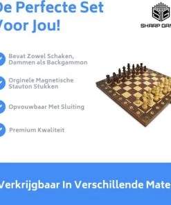 Shagam 3-in-1 Bordspel - 39 Cm - Magnetisch - Schaakbord - Dambord - Backgammon - Schaakspel - Schaakset - Schaken - Dammen - Met Schaakstukken - Chess - Hout - Opklapbaar 19 Shagam 3-in-1 Bordspel - 39 Cm - Magnetisch - Schaakbord - Dambord - Backgammon - Schaakspel - Schaakset - Schaken - Dammen - Met Schaakstukken - Chess - Hout - Opklapbaar -klassieke-spellen Winkel 550x511 10