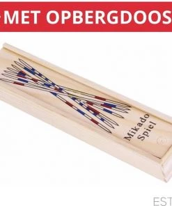 ESTARK Mikado Spel - Houten Mikado Game - Luxe Edition - 42-delig - In Houten Kistje - Met Spelregels - 20CM - Spel Houten Stokjes - Gezelschapsspel - MIKADO -klassieke-spellen Winkel 550x515 1