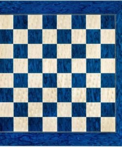 Raindroptime.com Schaakbord Blauw "DELUXE" Hoogglans 55 Cm - Velden 55 Mm (#6)