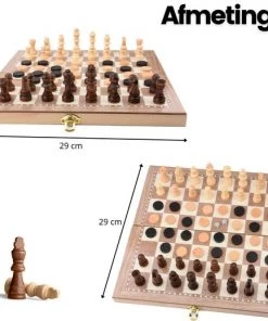No Peak 3 In 1 Schaakbord - Schaakspel - Dammen - Backgammon - 3 In 1 Schaakset - Inclusief E-Book -klassieke-spellen Winkel 550x519 3