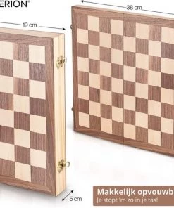 Allerion? Allerion Luxe Schaak Set - 100% Hout - 38cm X 38cm - In Opbergkoffer - Inclusief 2 Extra Dames En Instructieboekje -klassieke-spellen Winkel 550x524