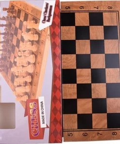 Shagam 3-in-1 Bordspel - 29 Cm - Schaakbord - Dambord - Backgammon - Schaakspel - Schaakset - Schaken - Dammen - Met Schaakstukken - Chess - Hout - Opklapbaar -klassieke-spellen Winkel 550x527 3