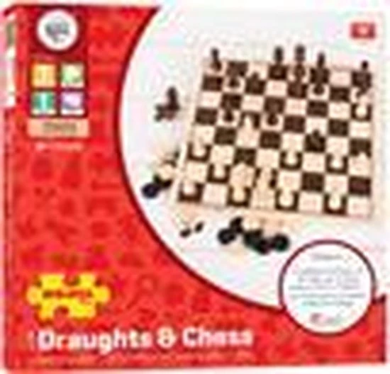 BIGJIGS Spel - Dammen & Schaken Set 4 BIGJIGS Spel - Dammen & Schaken Set - Afbeelding 2