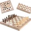 Merkloos Schaakbord | Dambord | Backgammon | 49 X 49 Cm | Schaakspel | Schaakset | Schaken | Dammen | Met Schaakstukken | 3-in-1 Bordspel | Chess | Hout | Opklapbaar -klassieke-spellen Winkel 550x528 9