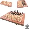 Shagam 3-in-1 Bordspel - 34 Cm - Schaakbord - Dambord - Backgammon - Schaakspel - Schaakset - Schaken - Dammen - Met Schaakstukken - Chess - Hout - Opklapbaar -klassieke-spellen Winkel 550x535 13