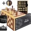 Sincer Schaakbord Met Staunton Schaakstukken 2 EXTRA Koninginnen Inclusief E-book Met Schaakregels - Houten Handgemaakte Schaakset/Schaakspel Voor Volwassenen GROOT FORMAAT Van39x39cm -klassieke-spellen Winkel 550x535 3