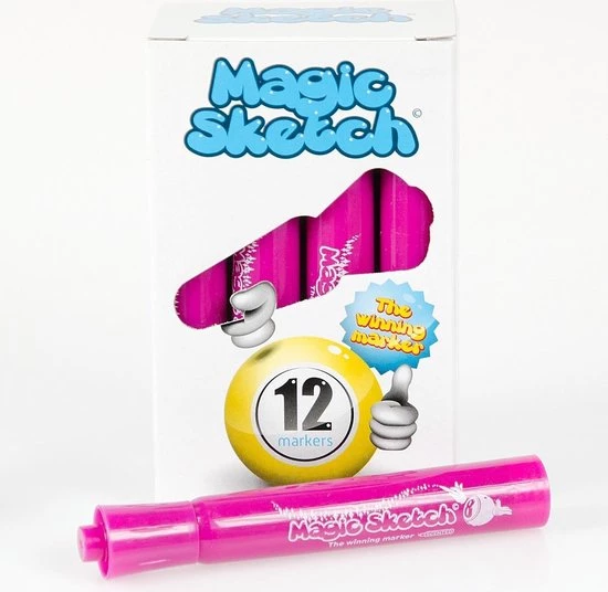 6996.11 Bingostiften 12 Stuks - Kleur: Magenta 4 6996.11 Bingostiften 12 Stuks - Kleur: Magenta - Afbeelding 2