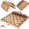 ROYAL GOODS RG Internationaal Schaakbord - Schaken - Schaakspel - Schaakset - Houten Schaakbord Met Schaakstukken - Schaakborden - Chess Board - Chess - Chess Set -klassieke-spellen Winkel 550x537