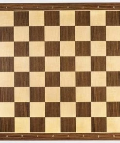 Raindroptime.com Luxe Schaakbord Walnoot En Esdoorn 50 Cm - Veldmaat 55 Mm - Maat 6